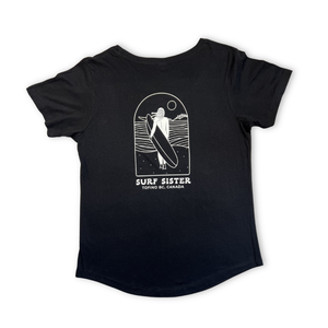 Surf Sister Ladies T-Shirt - Longboarder