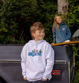 Surf Sister Youth Pullover Hoody - Classic Flower