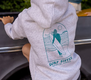 Surf Sister Youth Pullover Hoody - Longboarder