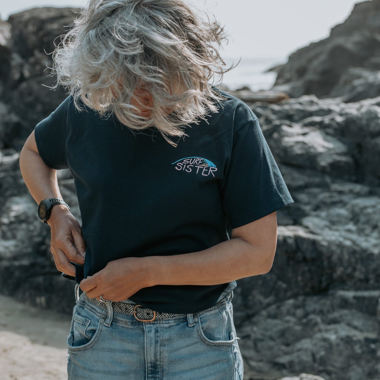 Surf Sister Ladies Boxy T-Shirt - Town