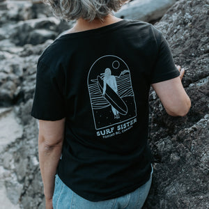 Surf Sister Ladies T-Shirt - Longboarder