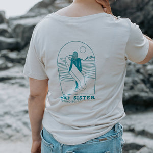 Surf Sister Ladies T-Shirt - Longboarder