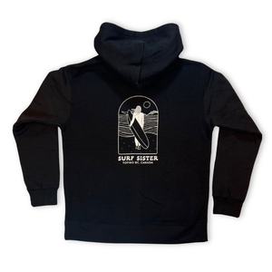 Surf Sister Unisex Zip Hoody - Longboarder