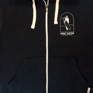 Surf Sister Unisex Zip Hoody - Longboarder