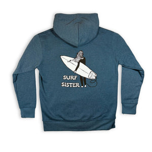 Surf Sister Unisex Zip Hoody - Shortboarder