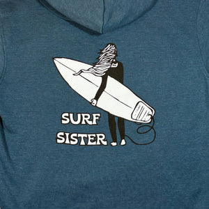 Surf Sister Unisex Zip Hoody - Shortboarder