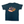 Blue t-shirt with a 'Surf Sister Tofino' graphic on the back against a white background
