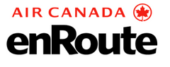 Air Canada enRoute logo with red text and black 'enRoute' on a white background
